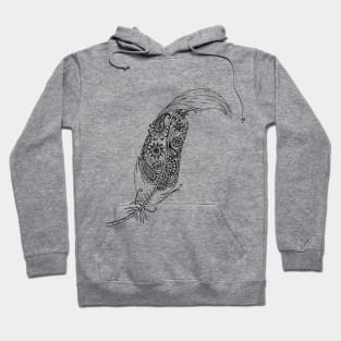 Feather design with paisley Hoodie